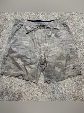 Fish Hippie Men's Camo Drawstring Swim Shorts - Taupe Camouflage